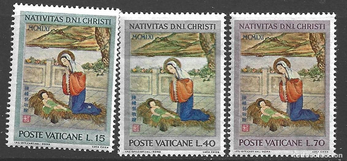 Sellos: VATICANO 341/43** - A&Ntilde;O 1961 - NAVIDAD - Foto 1