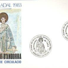 Sellos: ANDORRA EDIFIL 174, NAVIDAD 1983, SANT CERNI (PINTURA ROMANICA DE NAGOL),