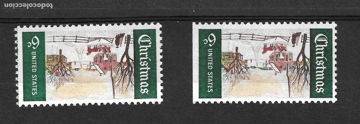 Sellos: ESTADOS UNIDOS, SERIE Ivert 887, M&Aacute;S SERIE CON ERROR SIN EL FONDO VERDE. . MNH.
