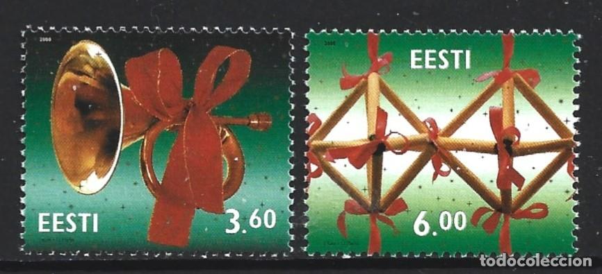 Sellos: ESTONIA 374/75** - A&Ntilde;O 2000 - NAVIDAD - Foto 1