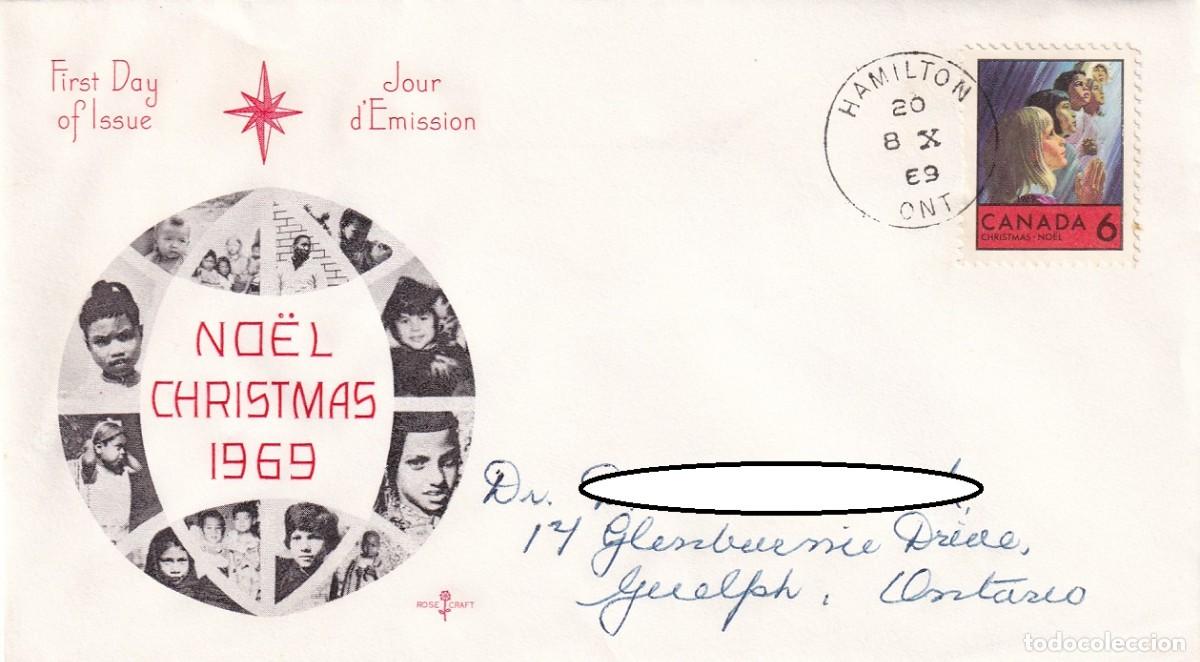 Sellos: FDC Canad&aacute; 1969 / Navidad - Christmas &middot; No&euml;l - Foto 1