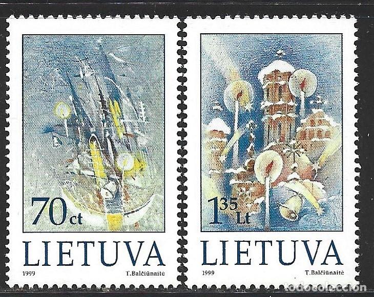 Sellos: LITUANIA 628/29** - A&Ntilde;O 1999 - NAVIDAD - Foto 1