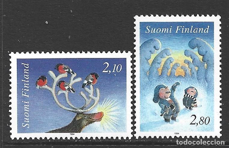 Sellos: FINLANDIA 1240/41** - A&Ntilde;O 1994 - NAVIDAD - Foto 1