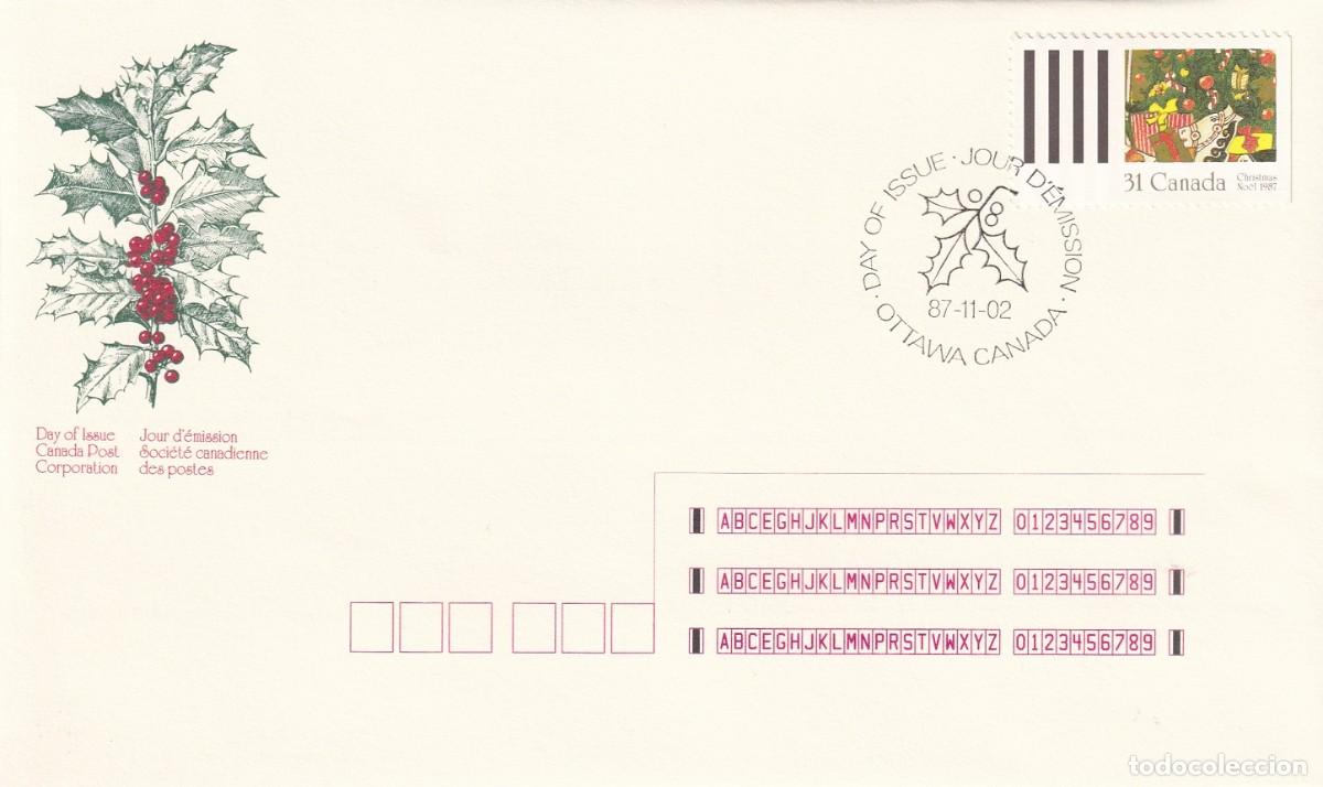 Sellos: FDC Canad&aacute; 1987 - Navidad / Christmas - No&euml;l - Foto 1