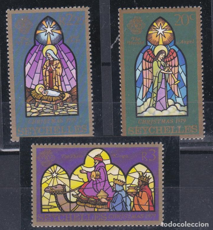 Sellos: SEYCHELLES NAVIDAD DE 1979 VIDRIERAS - Foto 1
