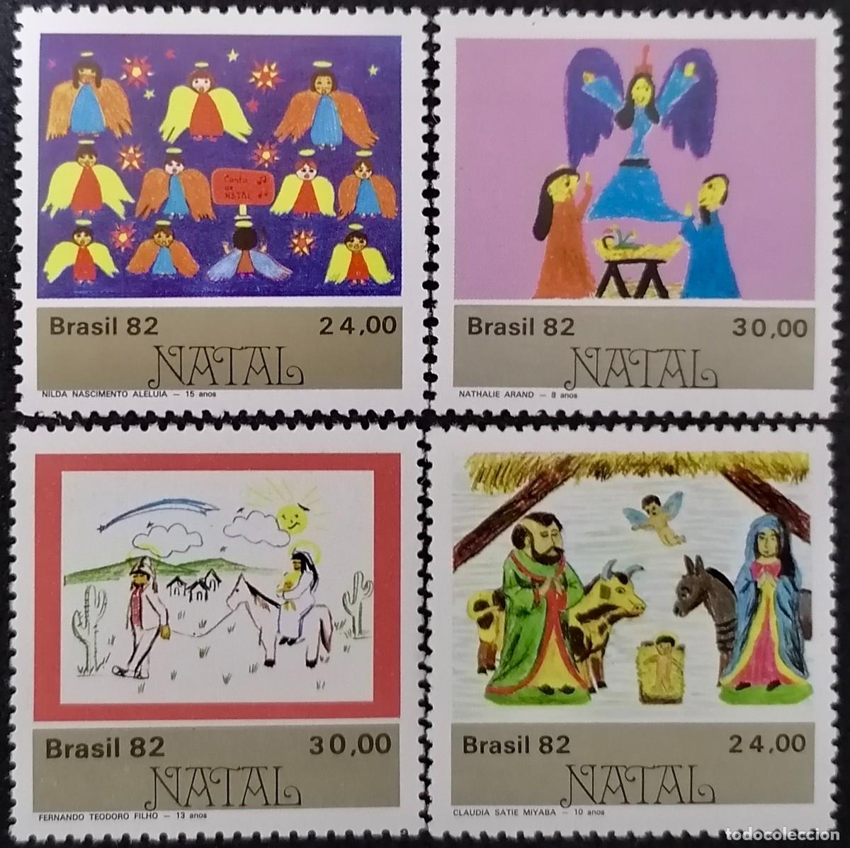 Sellos: BRASIL 1982 - NAVIDAD .- - Foto 1