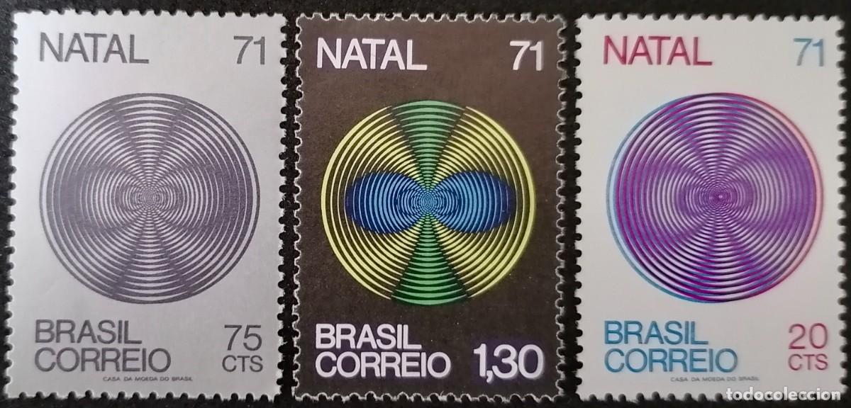 Sellos: BRASIL 1971 - NAVIDAD .- - Foto 1