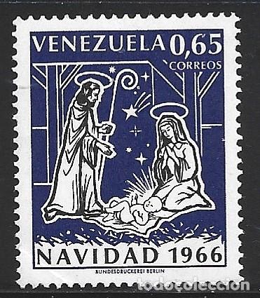 Sellos: VENEZUELA 753** - A&Ntilde;O 1966 - NAVIDAD - Foto 1