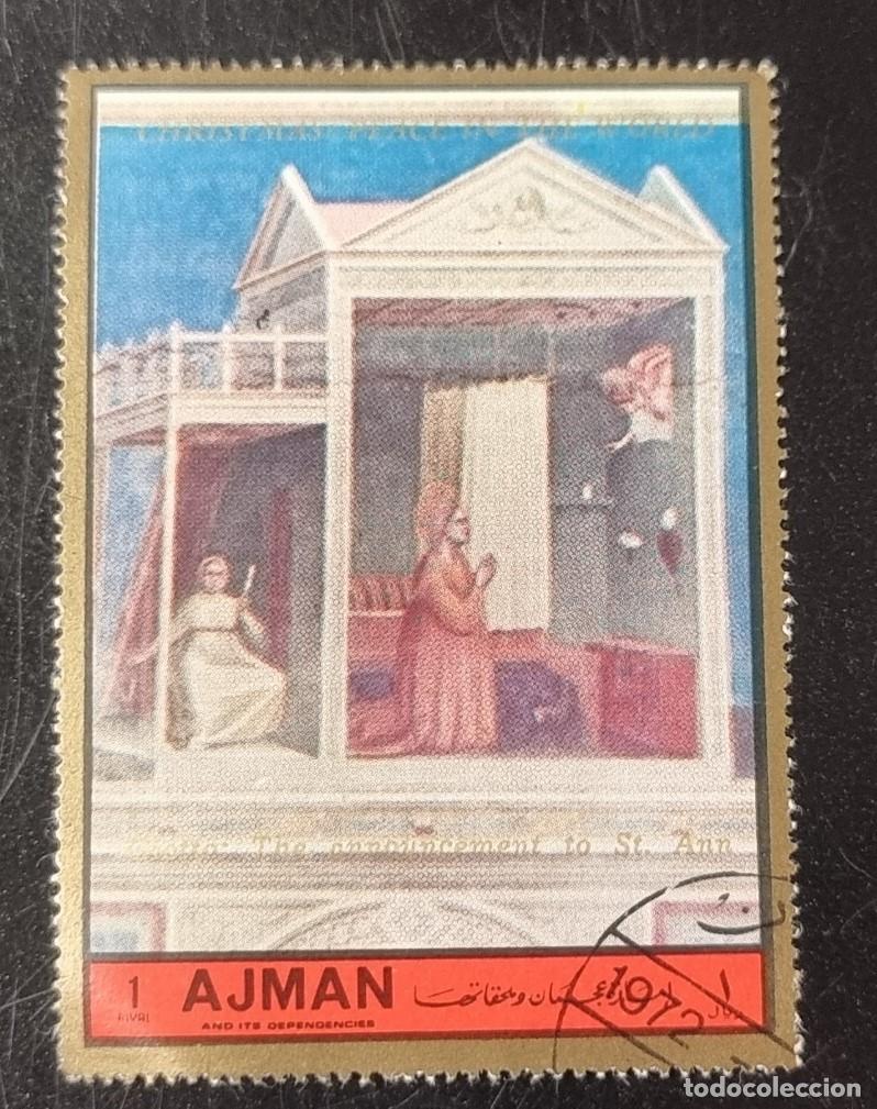 Sellos: SELLO USADO - AJMAN - NAVIDAD - Foto 1