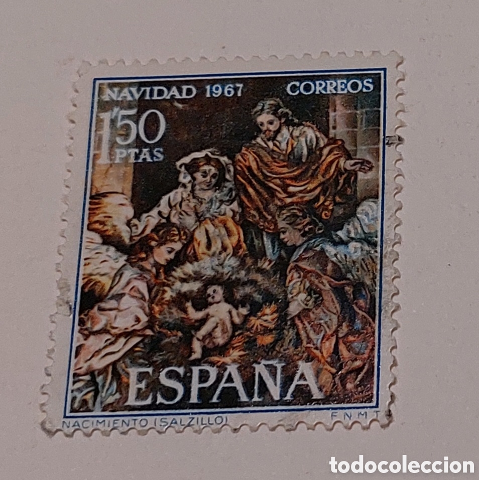 Sellos: Sello Espa&ntilde;a navidad 1967 - Foto 1