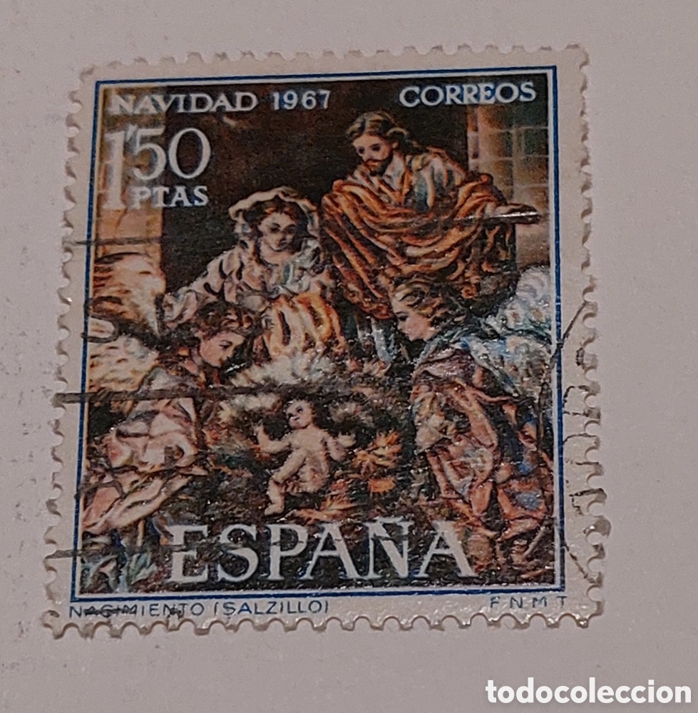 Sellos: Sello Espa&ntilde;a navidad 1967 - Foto 1