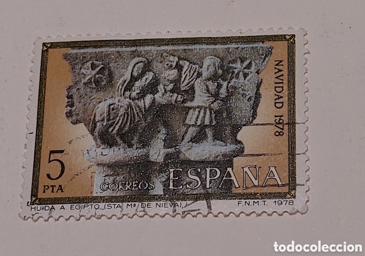 Sellos: Sello Espa&ntilde;a 1978 navidad usado - Foto 1