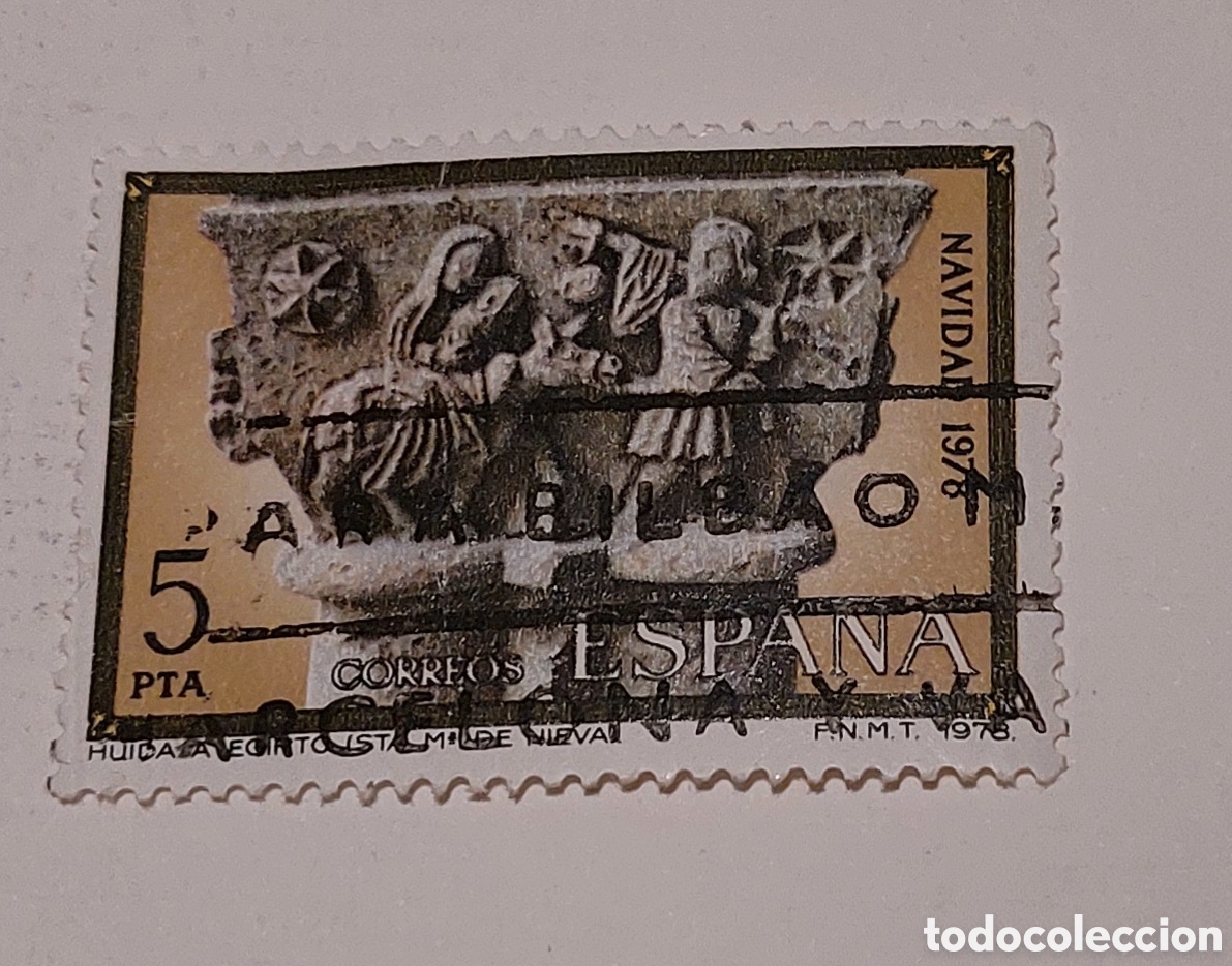 Sellos: Sello Espa&ntilde;a 1978 navidad usado - Foto 1