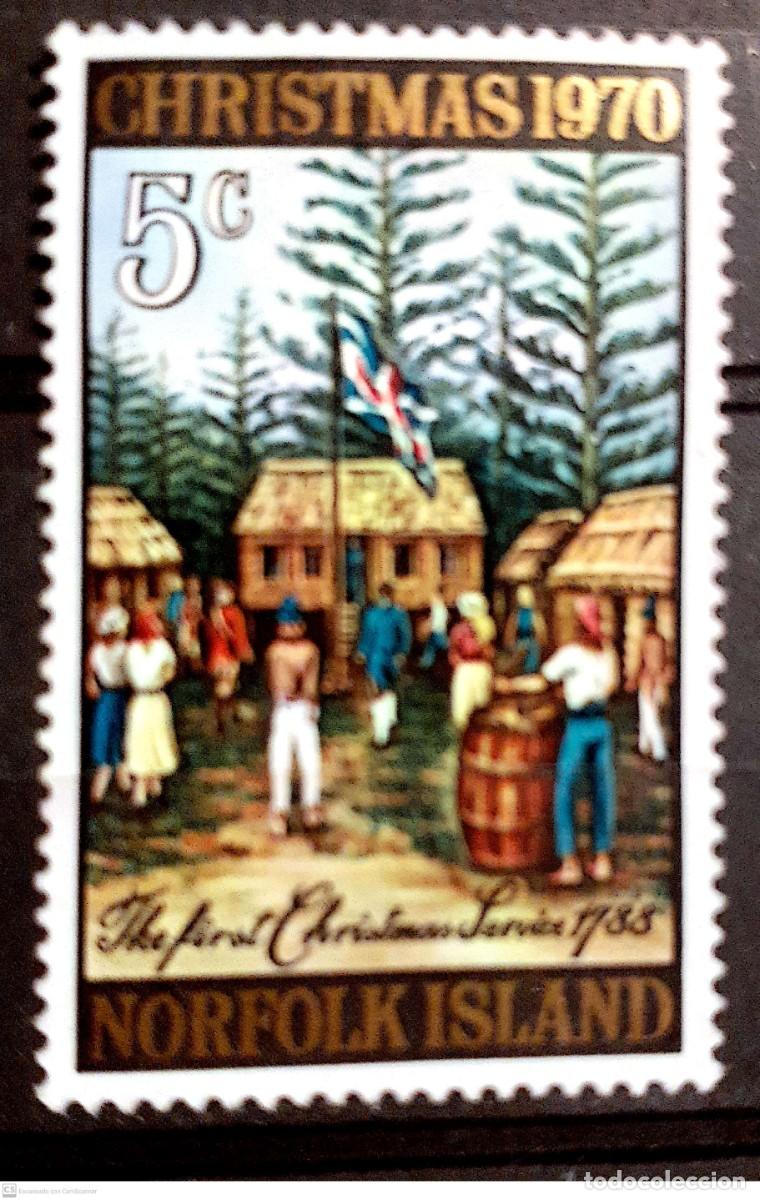Sellos: NORFOLK n&ordm; 115&ordm; Navidad 1970. Completa - Foto 1