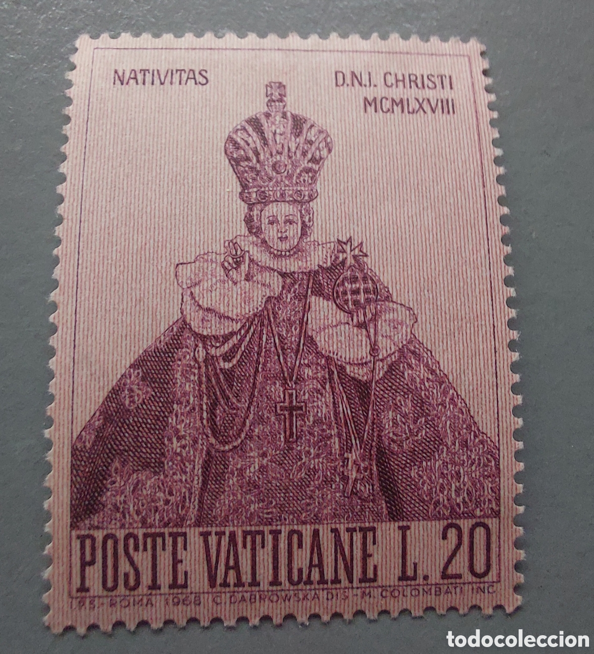 Sellos: Sello Vaticano navidad 1968 - Foto 1