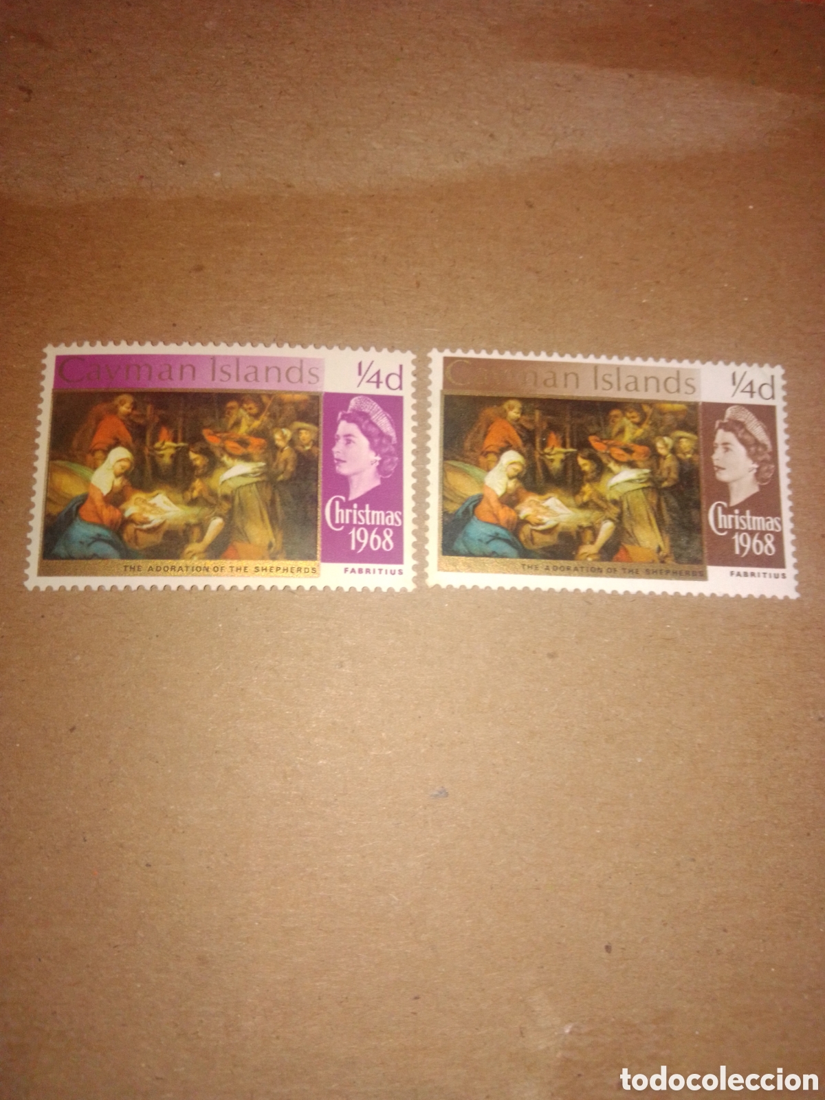 Sellos: Cayman Navidad Isabel II - Foto 1