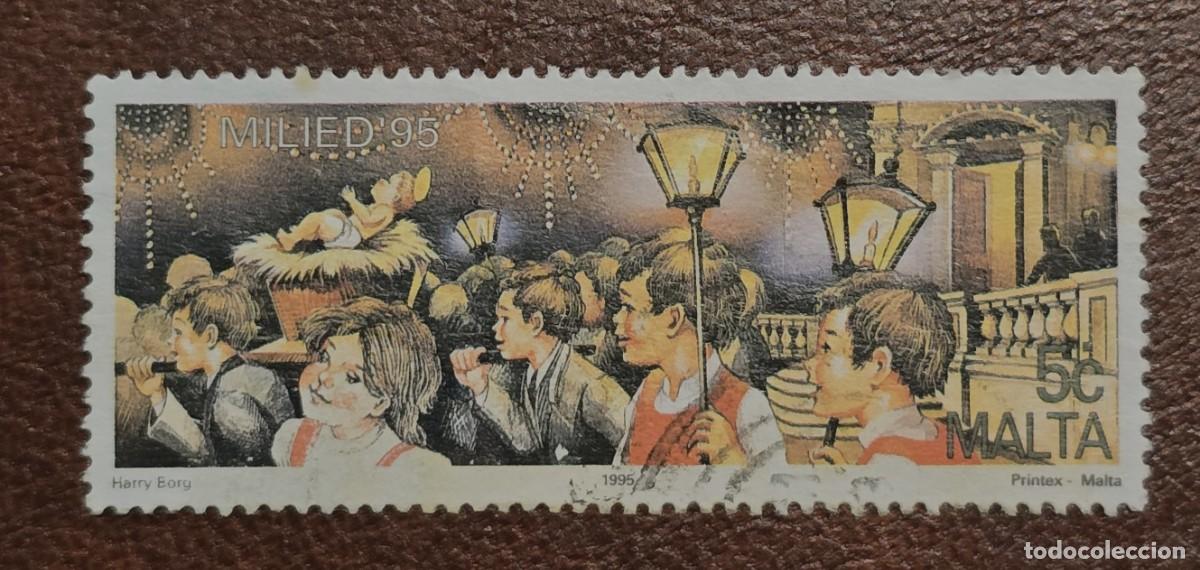 Sellos: SELLO USADO MALTA 1995 - NAVIDAD - Foto 1