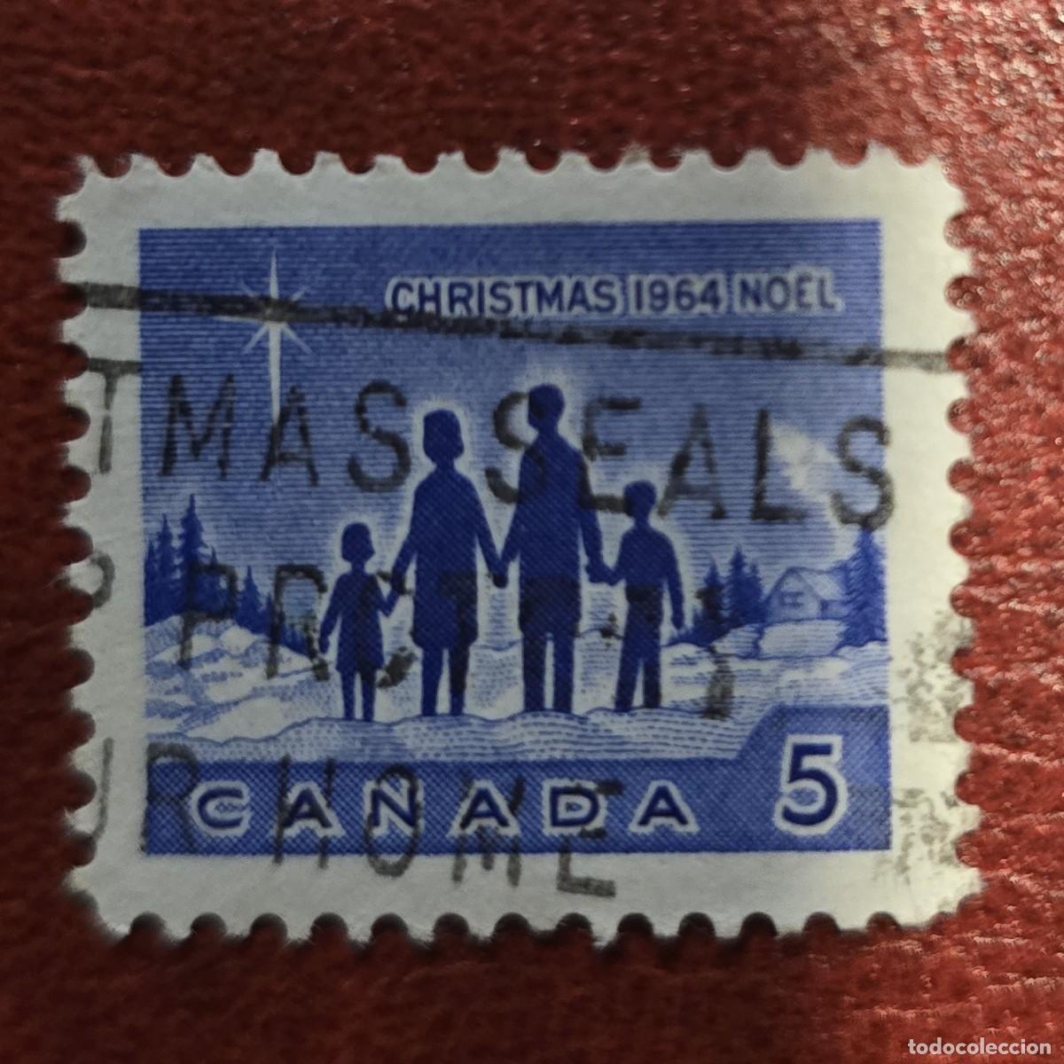 Sellos: SELLO USADO CANADA 1964 NAVIDAD - Foto 1