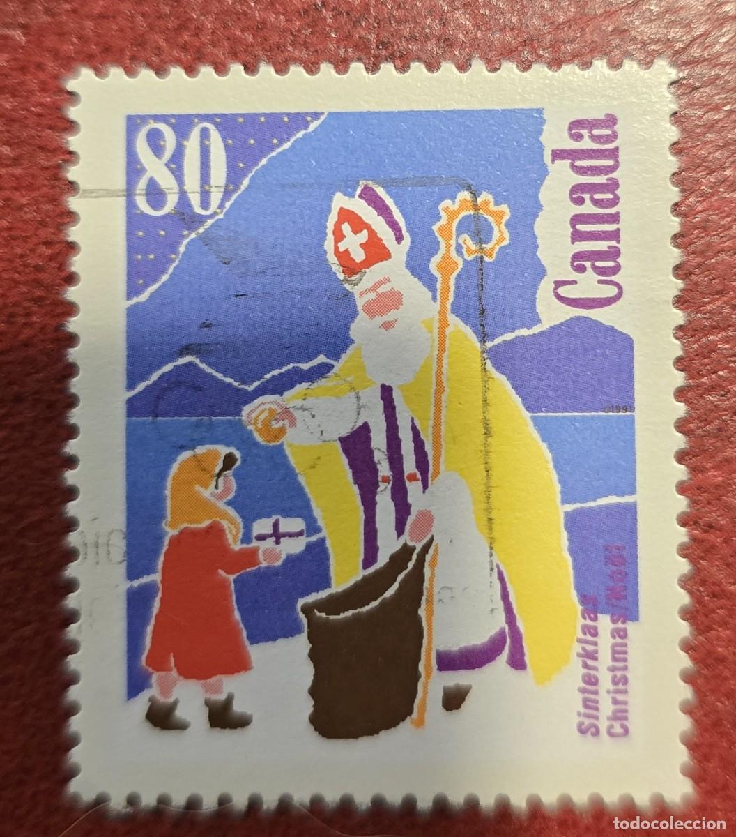 Sellos: SELLO USADO CANADA 1991 NAVIDAD - Foto 1