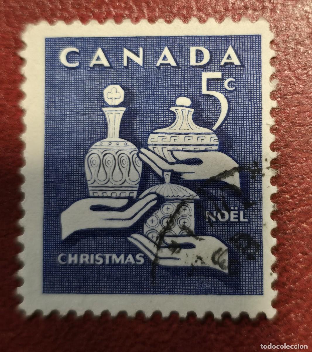 Sellos: SELLO USADO CANADA 1965 NAVIDAD - Foto 1