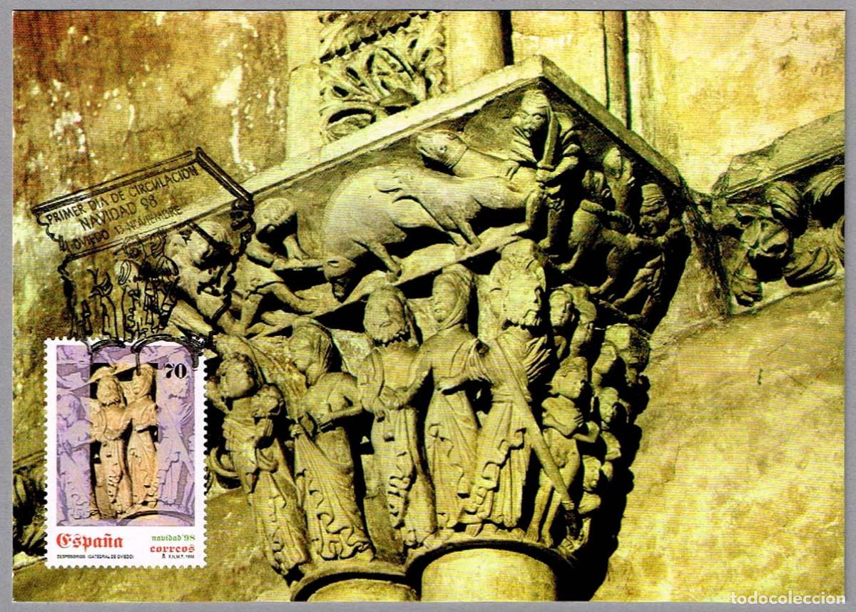 Briefmarken: Tarjeta Maxima NAVIDAD 1998 - DESPOSORIOS - CATEDRAL DE OVIEDO. Oviedo, Asturias, 1998