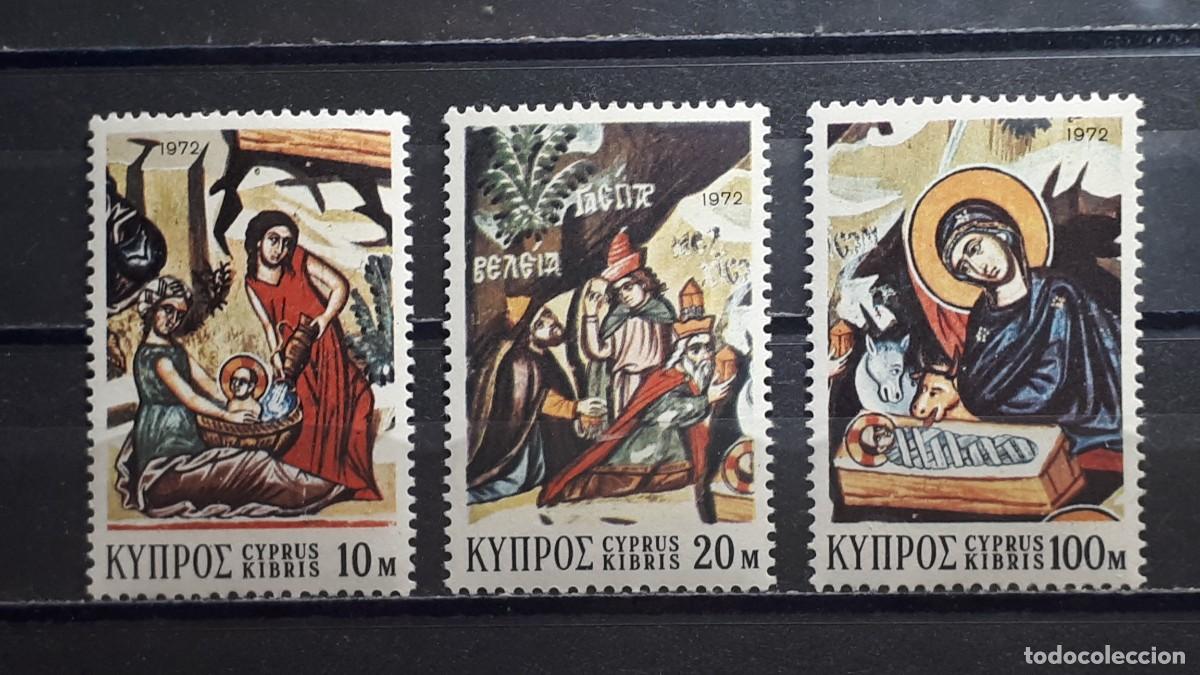 Sellos: NAVIDAD. CHIPRE. A&Ntilde;O 1972. **. YVERT 376/8 - Foto 1