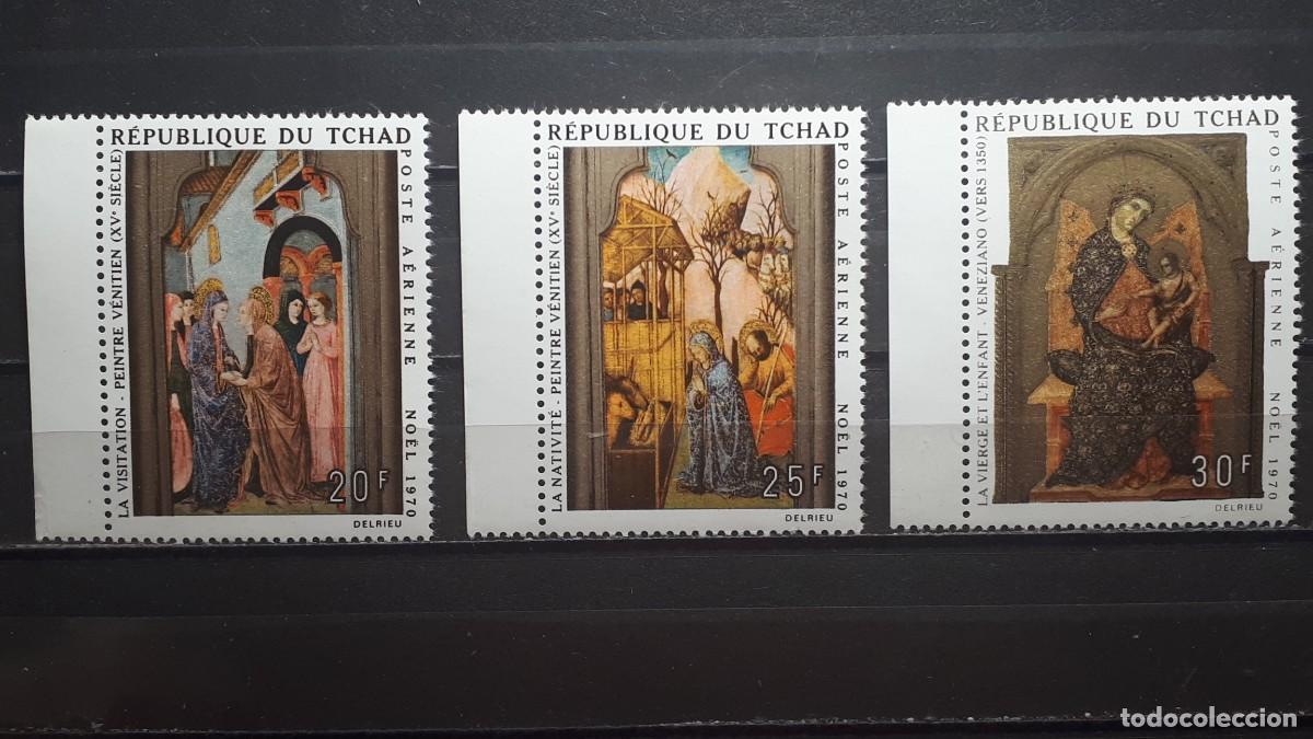 Sellos: NAVIDAD. TCHAD . A&Ntilde;O 1970. **. YVERT A&eacute;reo. 75/7 - Foto 1