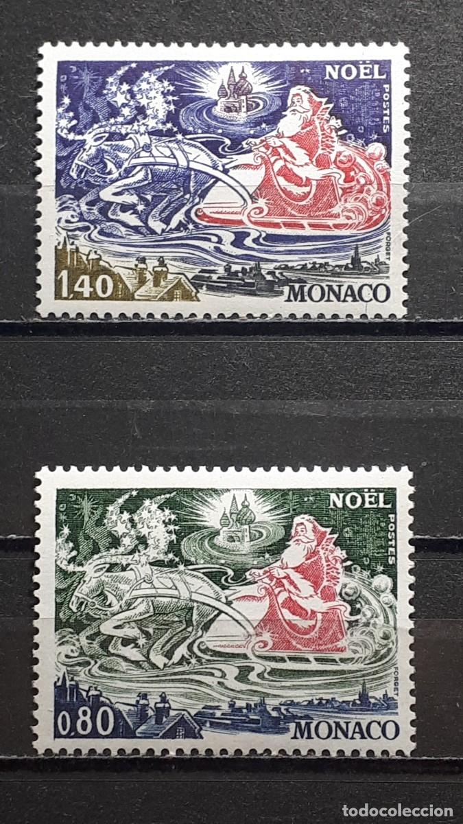Sellos: NAVIDAD. M&Oacute;NACO . A&Ntilde;O 1977. **. Yvert 1113/4 - Foto 1