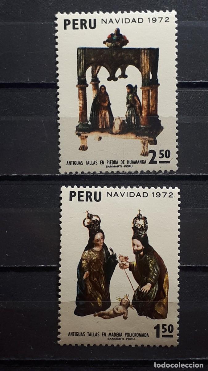 Sellos: NAVIDAD. PER&Uacute; . A&Ntilde;O 1972. **. YVERT 574, 576 - Foto 1