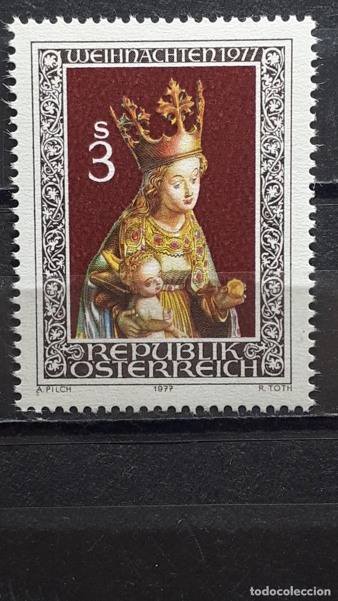 Sellos: NAVIDAD. AUSTRIA . A&Ntilde;O 1977. **. YVERT 1393 - Foto 1
