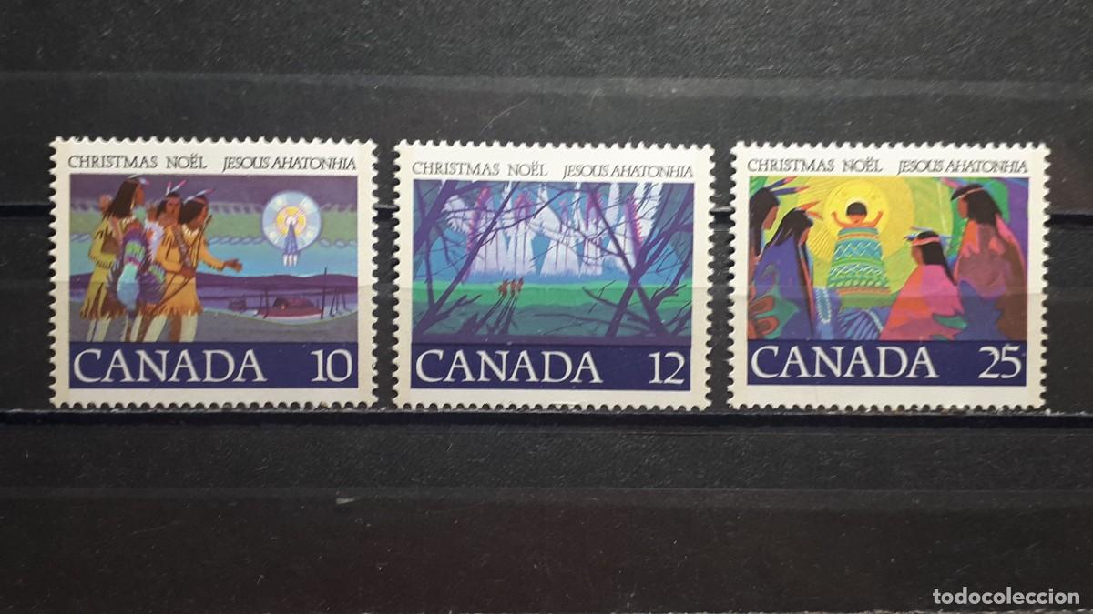 Sellos: NAVIDAD. CANAD&Aacute;. A&Ntilde;O 1977. **. YVERT 643/5 - Foto 1