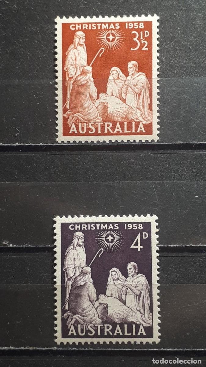 Sellos: NAVIDAD. AUSTRALIA. A&Ntilde;O 1958. **. YVERT 247/8 - Foto 1