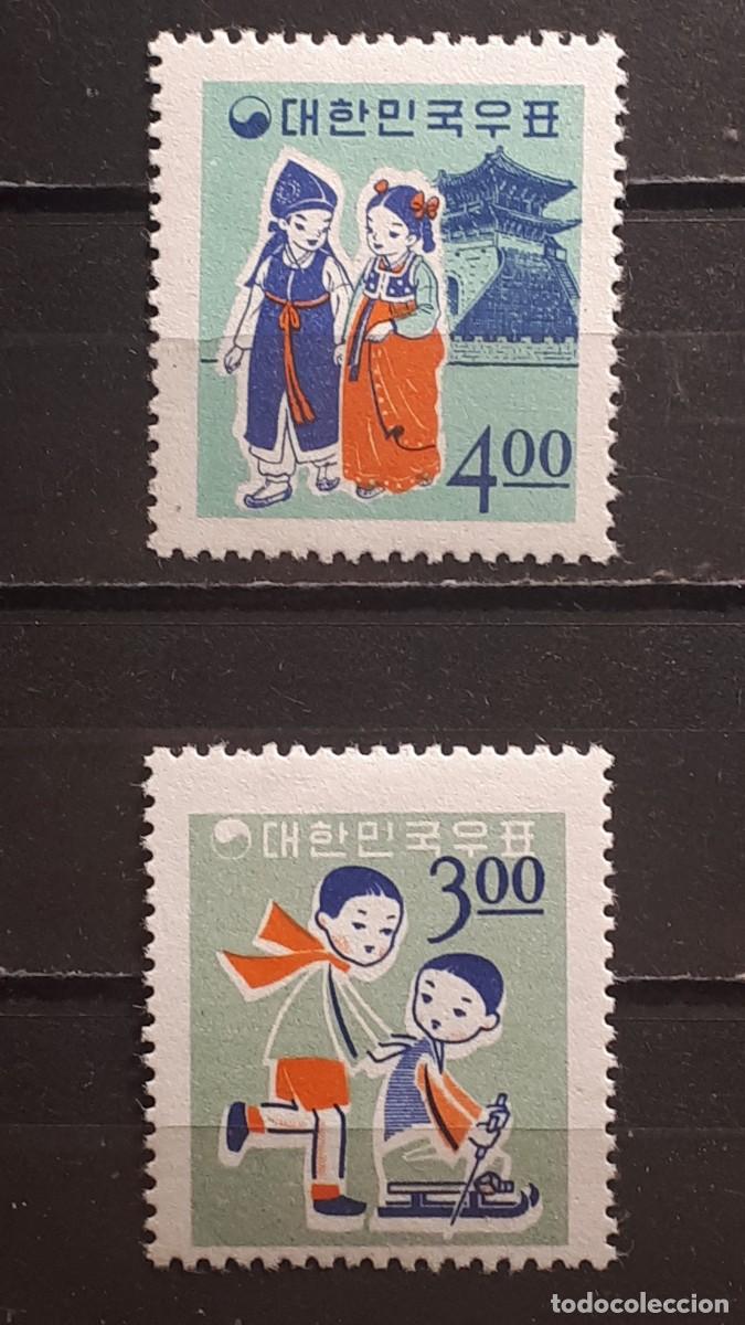 Sellos: NAVIDAD. COREA DEL SUR. A&Ntilde;O 1965. **. YVERT 398/9 - Foto 1