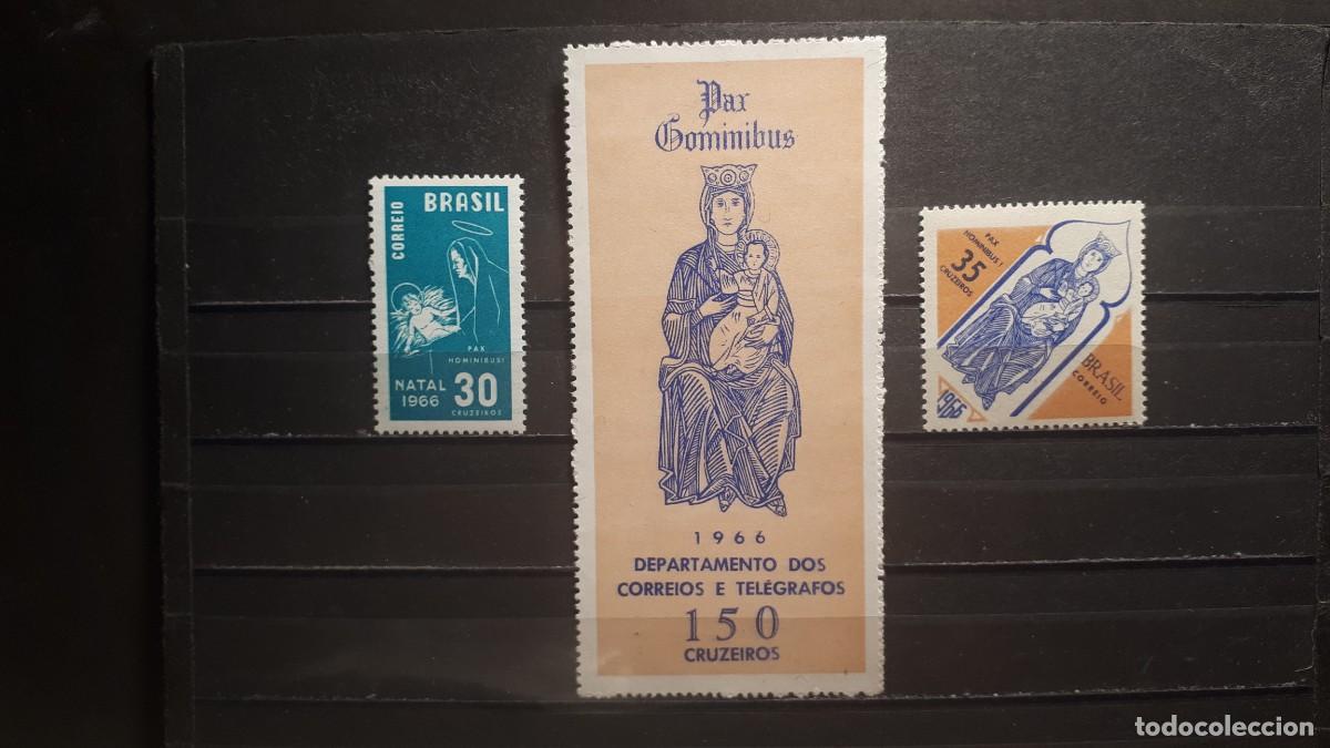 Sellos: NAVIDAD. BRASIL. A&Ntilde;O 1966 **. YVERT 808/10 - Foto 1