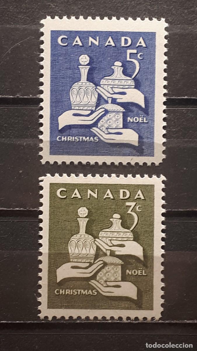 Sellos: NAVIDAD. CANAD&Aacute; . A&Ntilde;O 1965. **. YVERT 367/8 - Foto 1