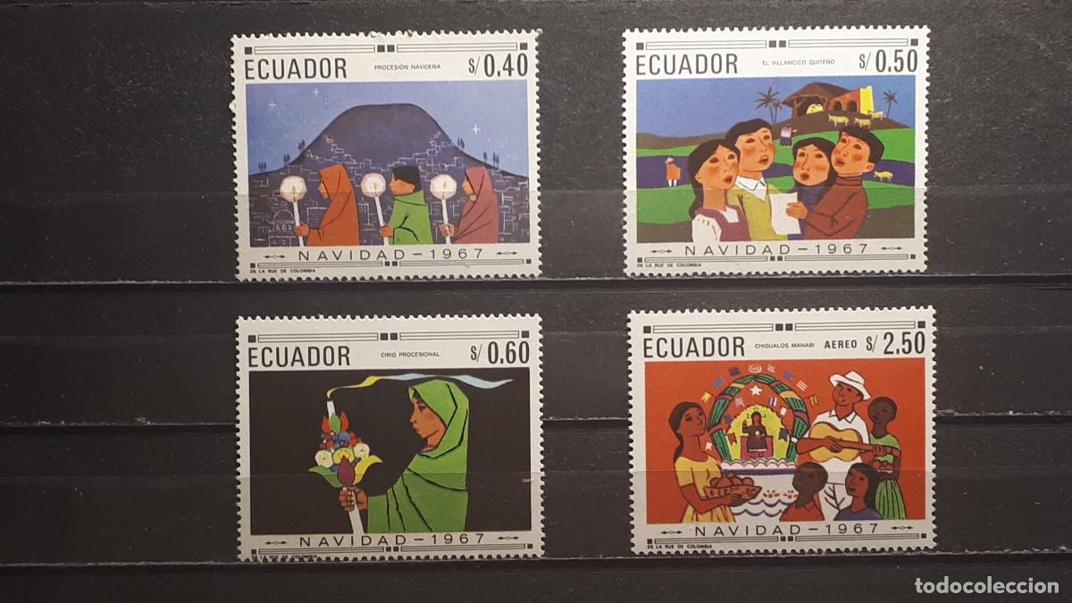 Sellos: NAVIDAD. ECUADOR . A&Ntilde;O 1967. **. YVERT 794C/E Y aereos - Foto 1