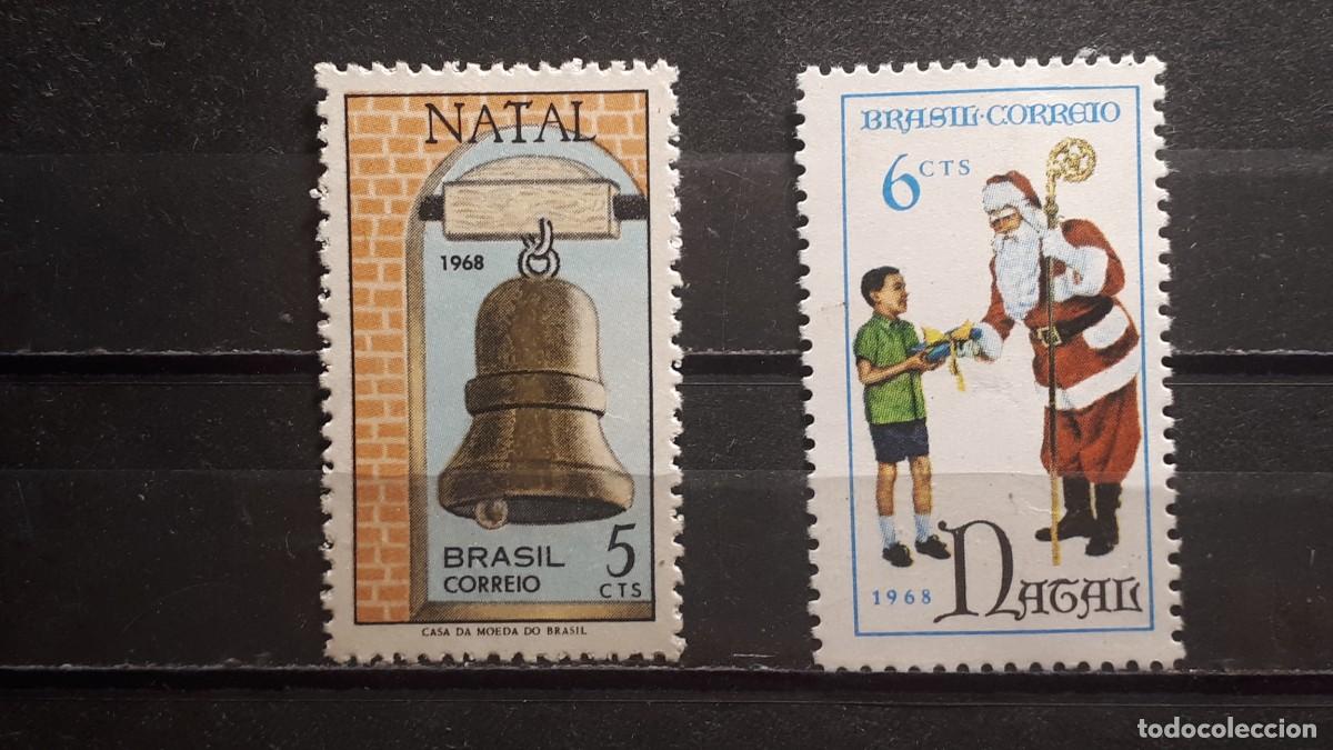 Sellos: NAVIDAD. BRASIL . 1968. **. YVERT 883/4 - Foto 1