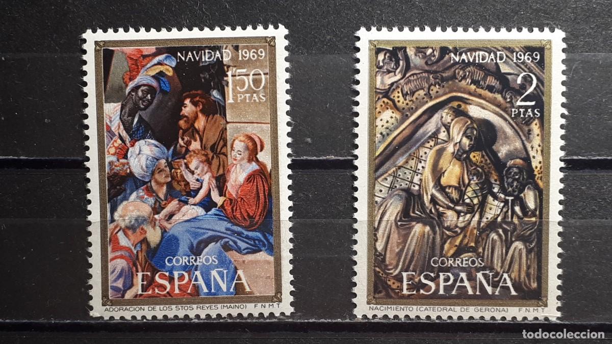 Sellos: NAVIDAD. ESPA&Ntilde;A. 1969. **. YVERT 1601/2 - Foto 1
