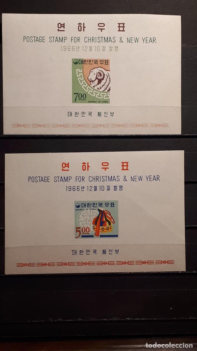 Sellos: NAVIDAD. COREA DEL SUR. A&Ntilde;O 1966. **. YVERT 121, 122 - Foto 1