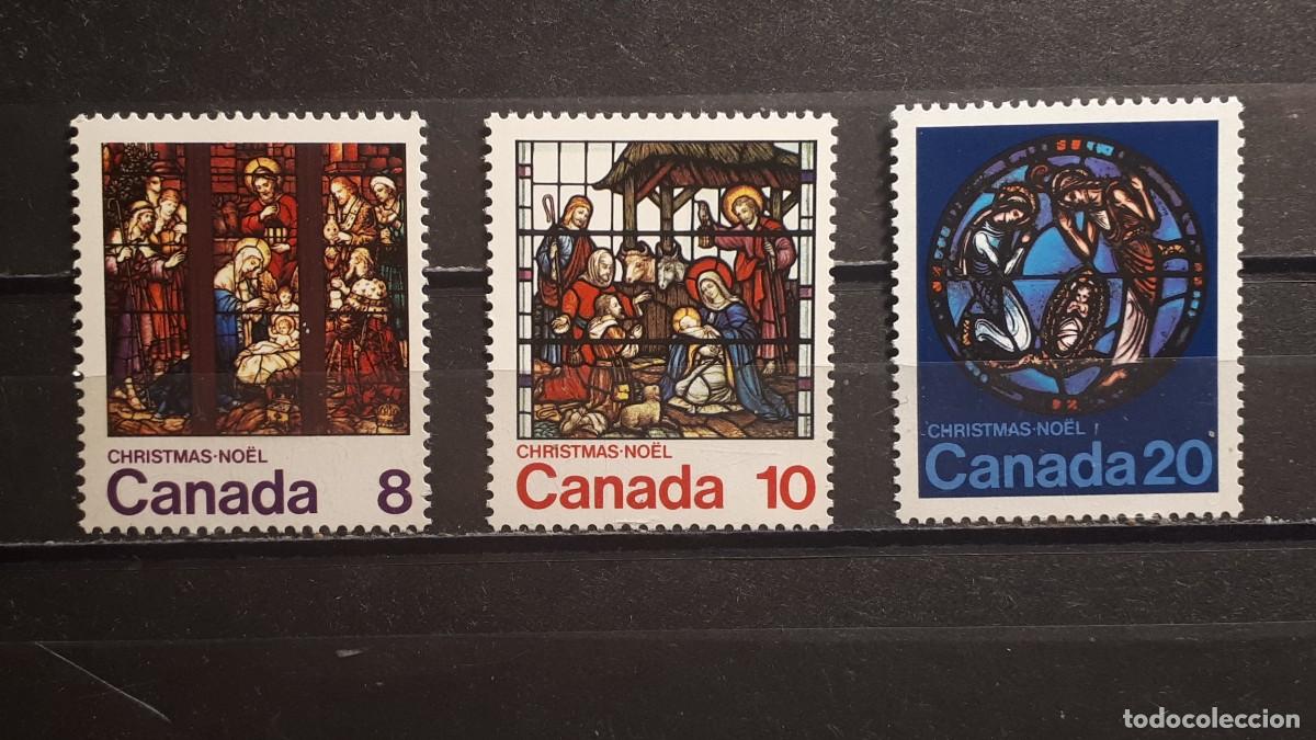 Sellos: NAVIDAD. CANAD&Aacute; . A&Ntilde;O 1976. **. YVERT 615/7 - Foto 1