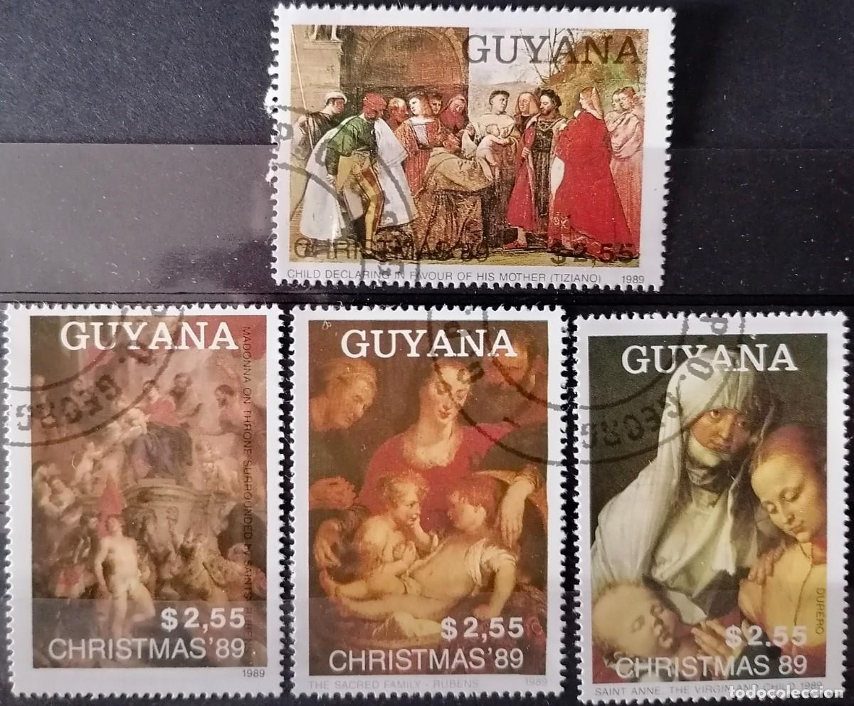 Sellos: GUYANA 1989 - NAVIDAD / ARTE . - Foto 1