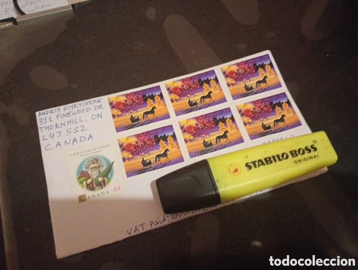 Sellos: Sobre franqueado Canad&aacute; Navidad - Foto 1