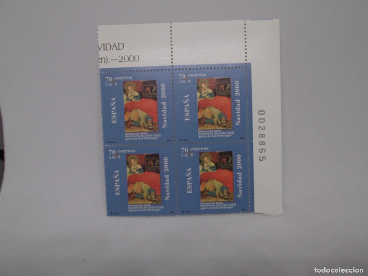 Sellos: Espa&ntilde;a Navidad 2000.Bloque de cuatro,nuevos - Foto 1