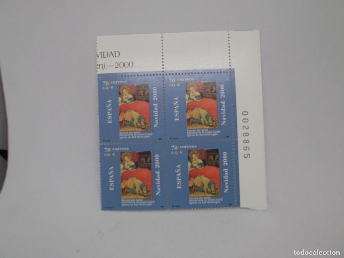 Sellos: Espa&ntilde;a Navidad 2000.Bloque de cuatro,nuevos - Foto 2