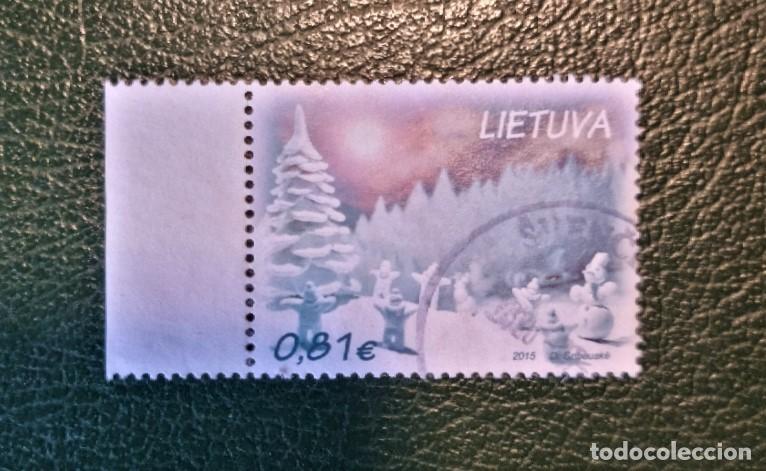 Sellos: SELLO USADO LITUANIA 2015 NAVIDAD - Foto 1
