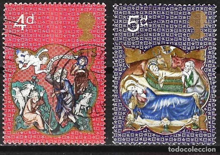 Selos: Gran Breta&ntilde;a 1970 - Mi 558 y 559 - YT 602 y 603 - Navidad