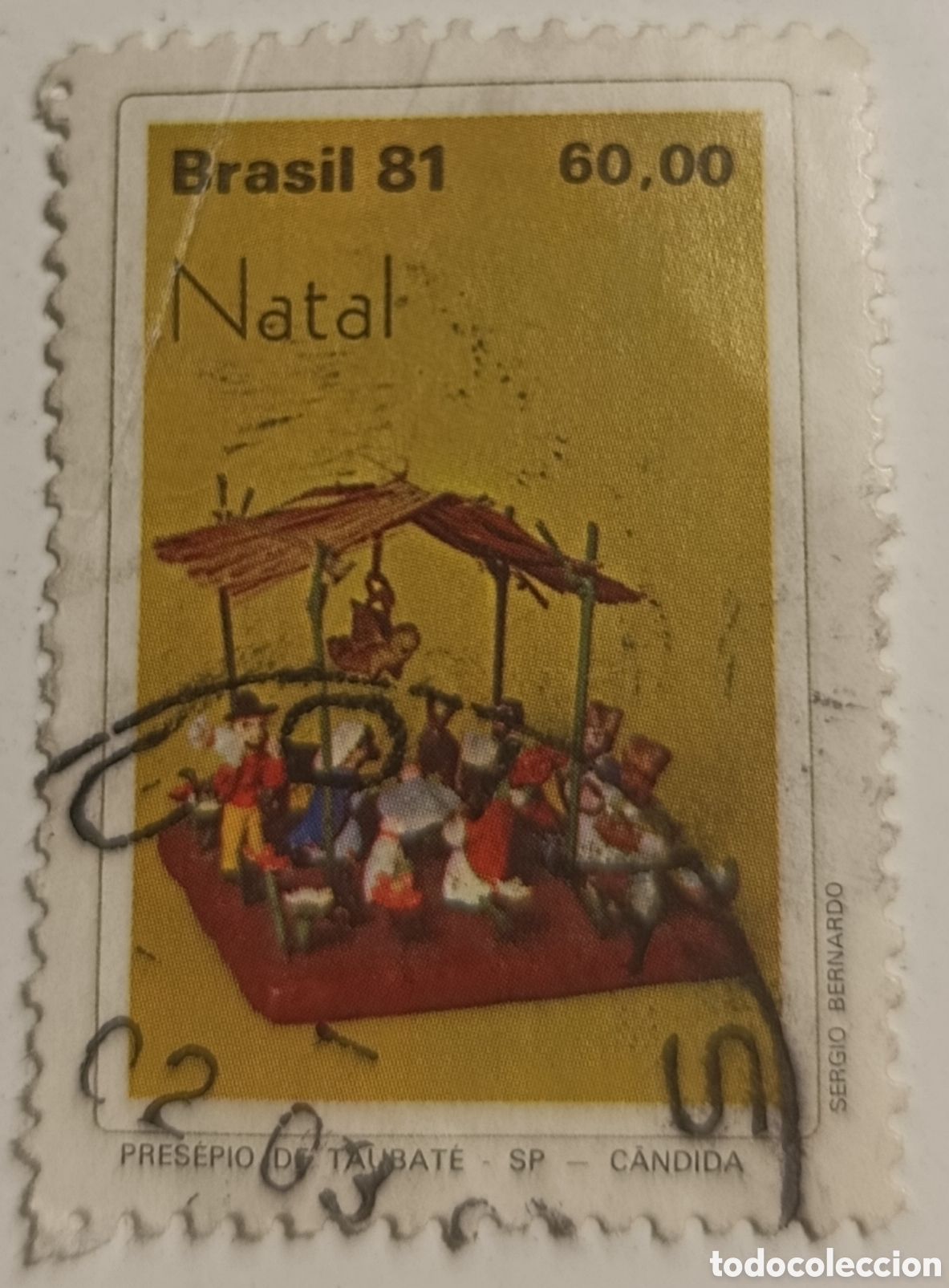 Sellos: BRASIL sello Navidad natal a&ntilde;o 1981 - Foto 1