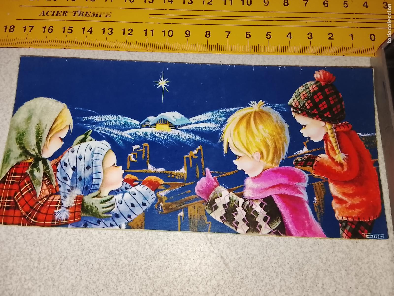 Sellos: ANTIGUA FELICITACION POSTAL / NAVIDADE&Ntilde;A POSTALES NAVIDAD &Oacute; CHRISTMAS PORTAL DE BELEN NACIMIENTO