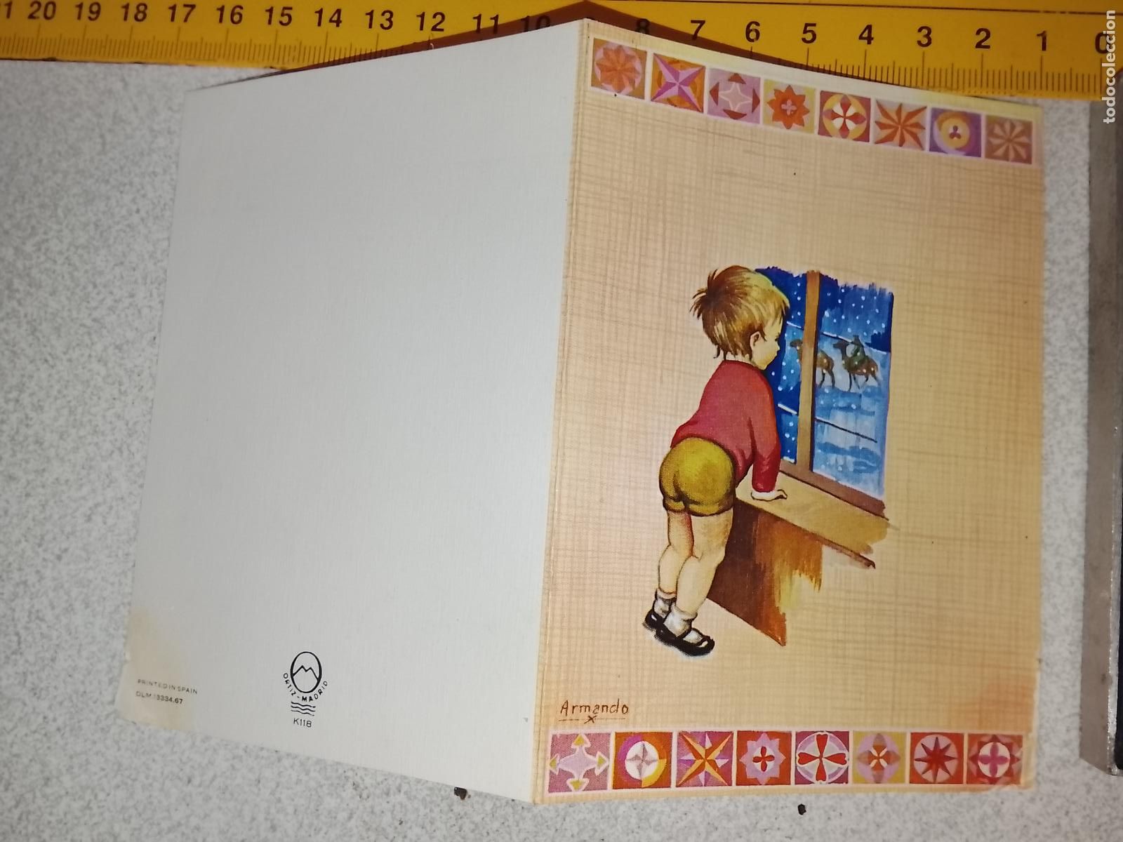 Sellos: ANTIGUA FELICITACION POSTAL / NAVIDADE&Ntilde;A POSTALES NAVIDAD &Oacute; CHRISTMAS PORTAL DE BELEN NACIMIENTO