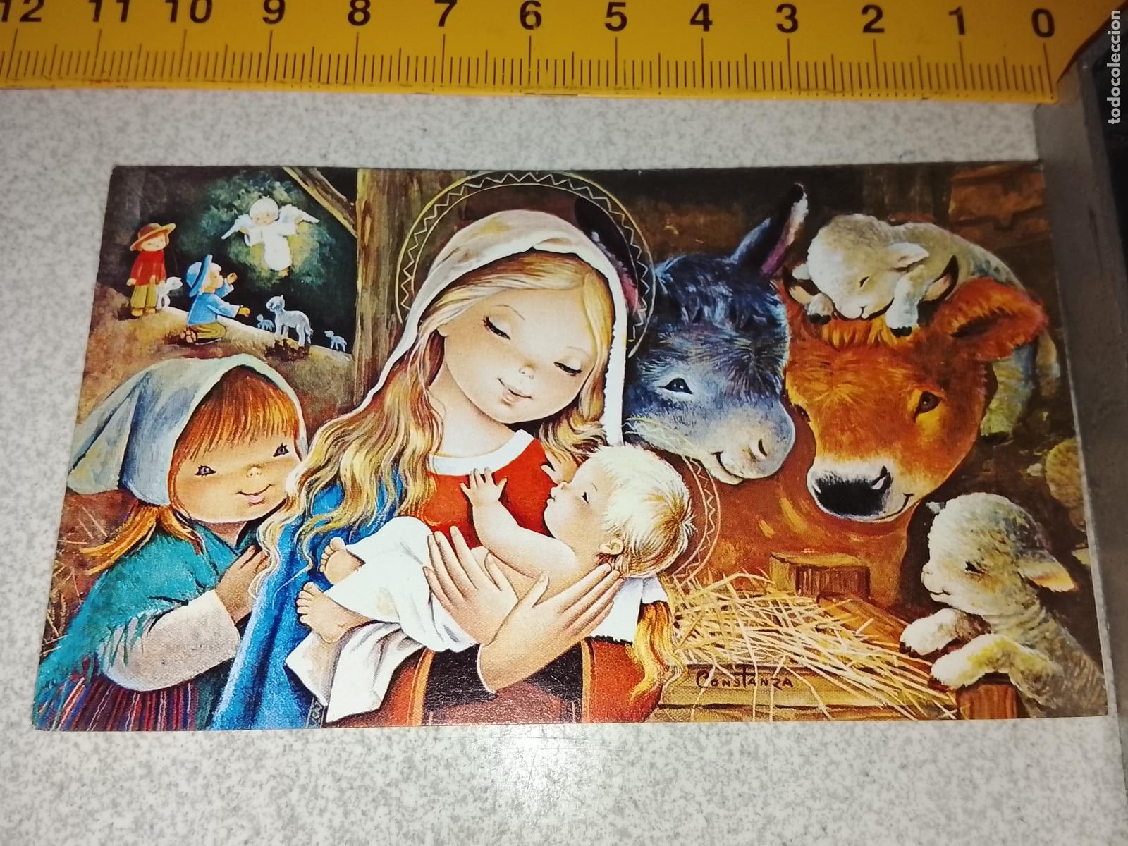 Sellos: ANTIGUA FELICITACION POSTAL / NAVIDADE&Ntilde;A POSTALES NAVIDAD &Oacute; CHRISTMAS PORTAL DE BELEN NACIMIENTO